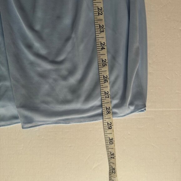 David's Bridal Y Neck Mesh Short Bridesmaid Dress Ice Blue Women's Size 6 EUC - Picture 10 of 10